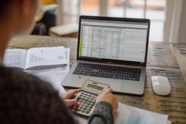 Budgeting Spreadsheet Laptop