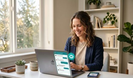 AI chatbot interface handling customer support conversations without a full team