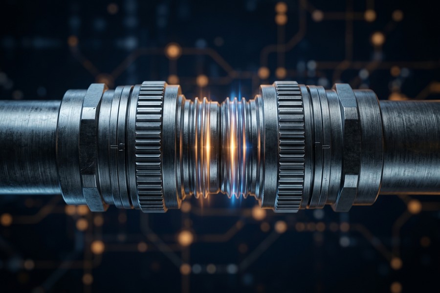 Diagram showing AI chatbot omnichannel integration across website, email, and WhatsApp