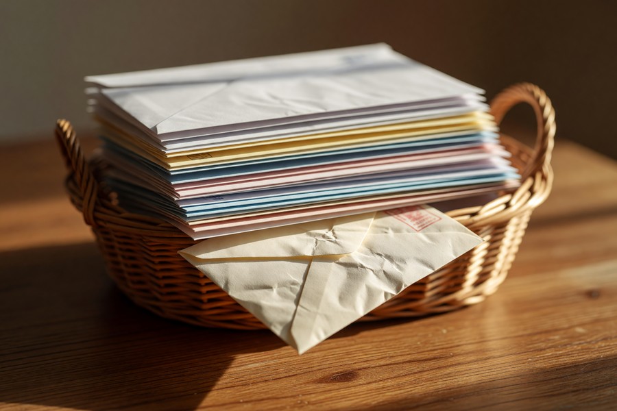 Weekly inbox review workflow showing AI categorized folders and correction process on laptop