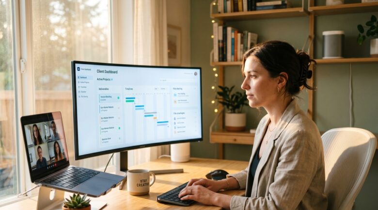 Best client portal apps for freelancers and remote teams dashboard overview