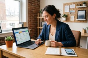 Best CRM apps for small business displayed on a laptop screen