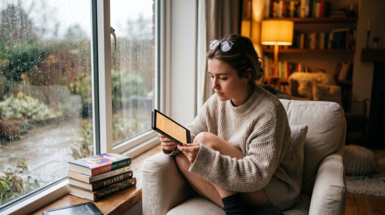 Best e-readers for avid readers displayed on a desk next to a stack of books