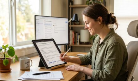Best e-signature apps for small businesses and freelancers on a laptop screen