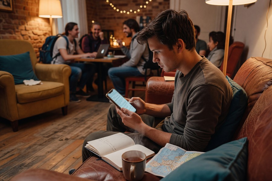 Colorful map of Europe with budget city markers and daily cost indicators