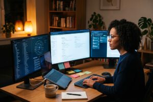 Best internal wiki apps for remote teams displayed on laptop and tablet screens