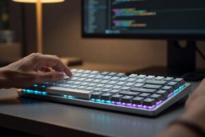 Best mechanical keyboards for productivity under $100 displayed on a clean desk setup