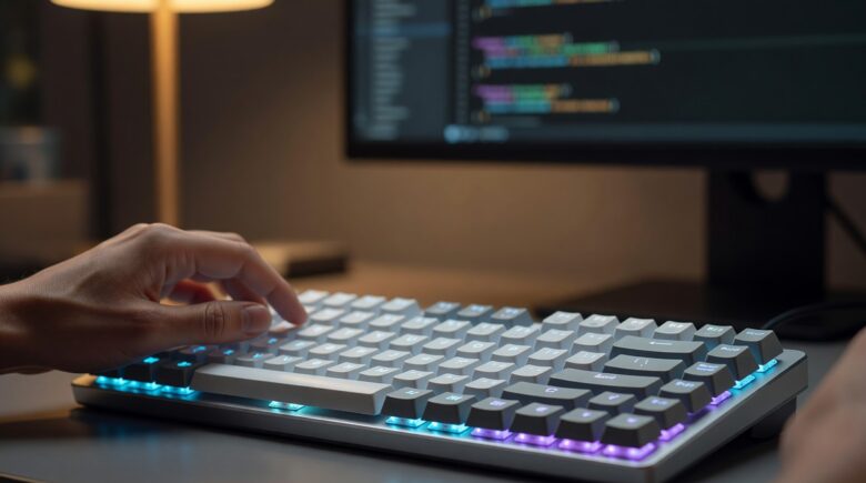 Best mechanical keyboards for productivity under $100 displayed on a clean desk setup