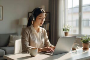 Best noise-canceling headphones for work from home under $150 on a desk setup