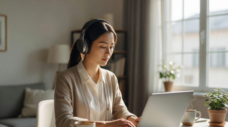 Best noise-canceling headphones for work from home under $150 on a desk setup