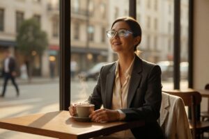 Person wearing smart glasses outdoors in 2026 for everyday use