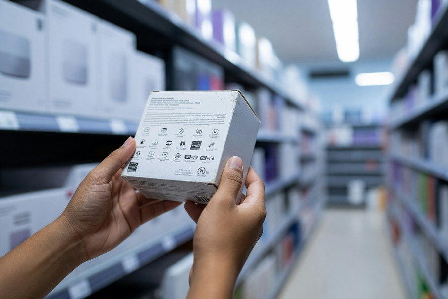 Beginner smart home starter kit with hub, smart bulb, and smart plug on a table