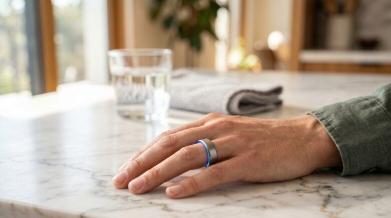 Best smart rings for health tracking displayed on a hand showing fitness data