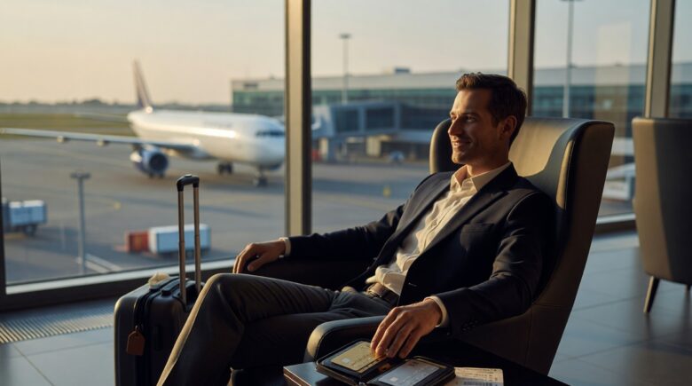 Best travel credit cards for frequent flyers displayed on a world map with boarding passes