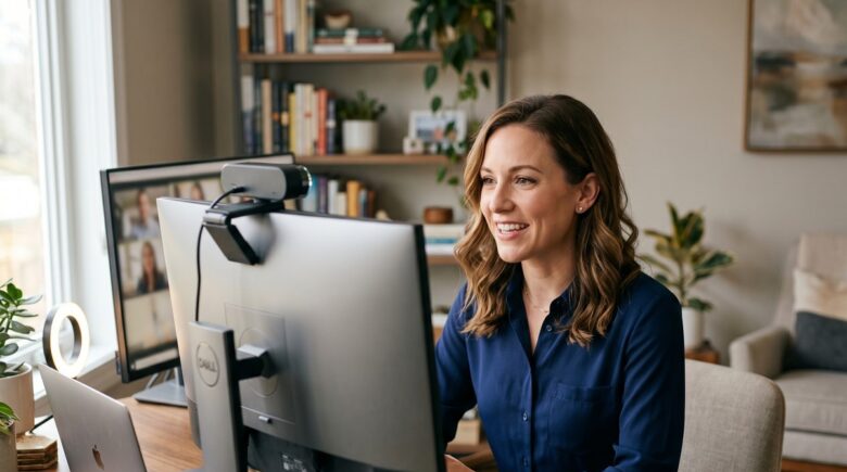 Best webcams for remote workers displayed on a home office desk setup for professional video calls