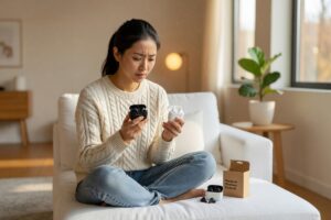 Person comparing wireless earbuds before buying to avoid common mistakes