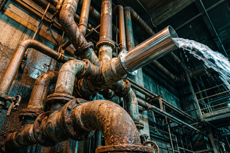 Diagram showing data flow from IoT sensors through edge nodes to centralized cloud