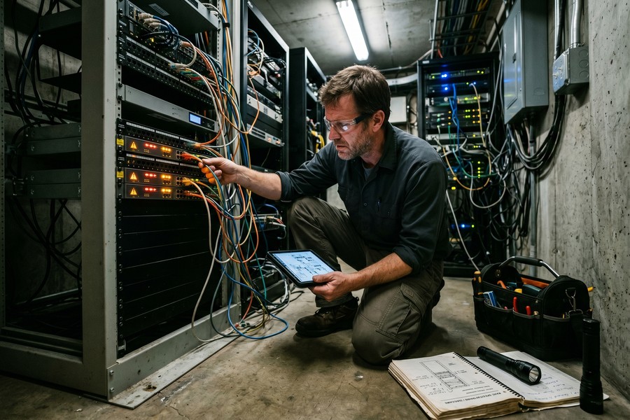 Edge computing hardware nodes deployed in a manufacturing facility alongside industrial sensors