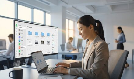Google Drive vs Dropbox collaboration comparison on a laptop screen