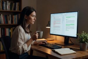 Grammarly vs ProWritingAid comparison showing both writing tool interfaces side by side