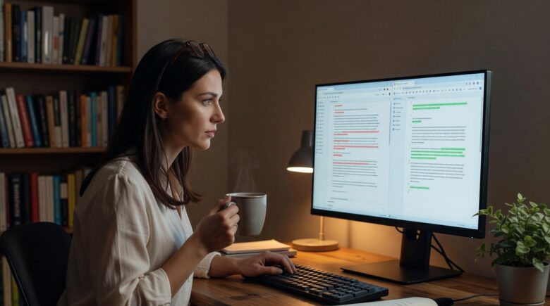 Grammarly vs ProWritingAid comparison showing both writing tool interfaces side by side
