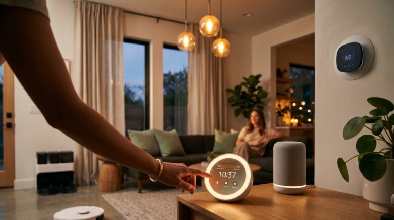Top home automation gadgets 2026 displayed on a smart home dashboard setup