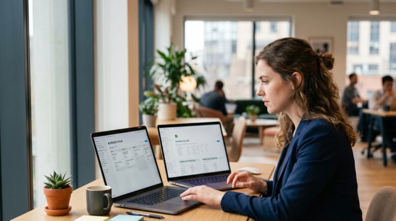 Notion vs Coda comparison for small teams on a laptop screen