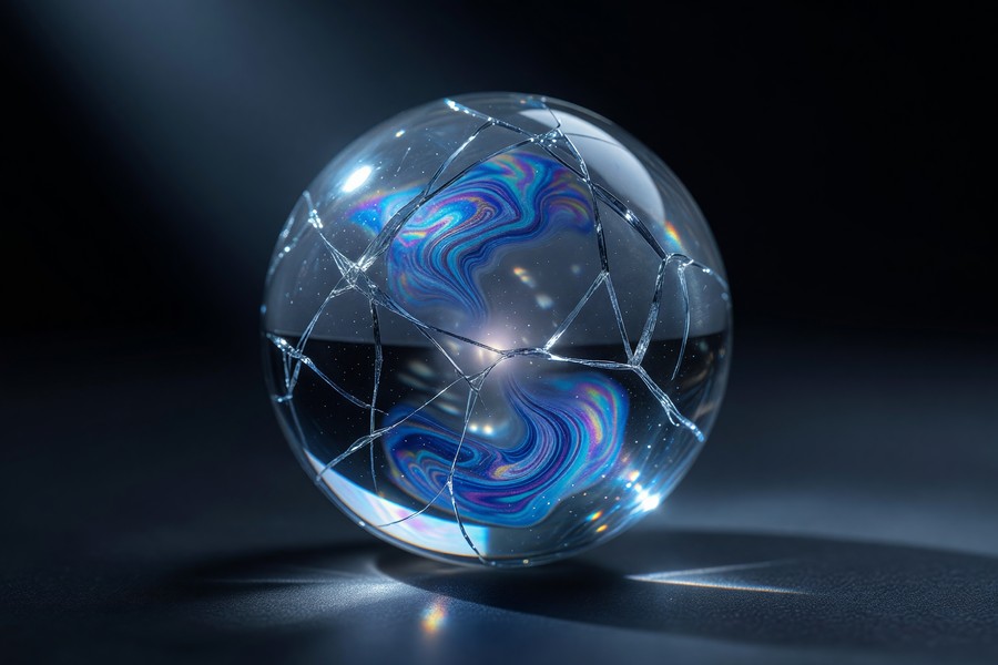 Diagram comparing classical bit states to qubit superposition states visually