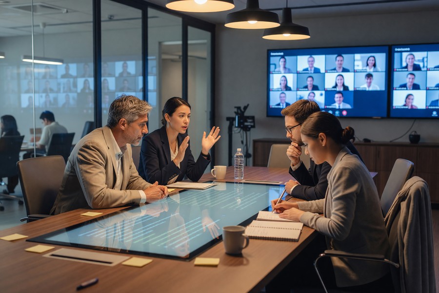 Side-by-side interface comparison of Zoom and Microsoft Teams meeting screens