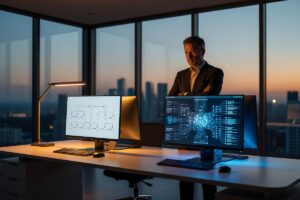 Side-by-side comparison of AI agents vs traditional bots for business automation