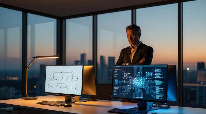 Side-by-side comparison of AI agents vs traditional bots for business automation