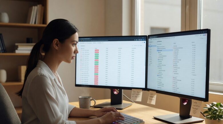 Airtable vs Notion database comparison showing complex data management features side by side