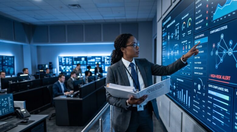 Cybersecurity regulations 2026 concept with digital security symbols and legal documents