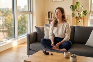 Person adjusting wireless earbuds while following pro tips for better sound and comfort