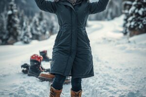A traveler packing winter essentials for a trip to Iceland
