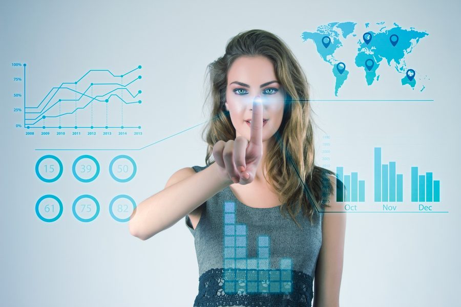 Contrasting AI adoption survey results shown as diverging lines