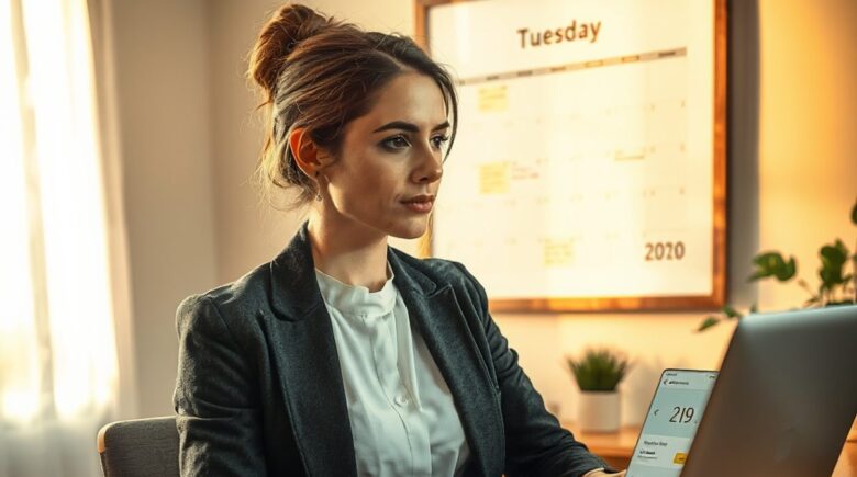 A traveler looking at a flight booking screen with the best day to book flights highlighted