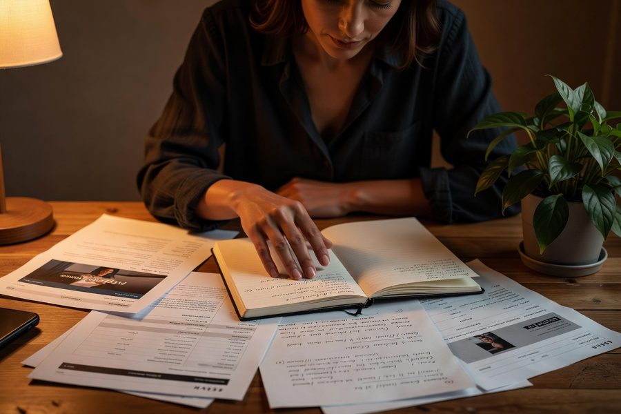 Solopreneur updating scheduling links across digital platforms