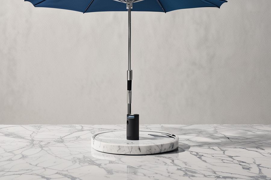 Smart umbrella with UV sensor and Bluetooth connectivity