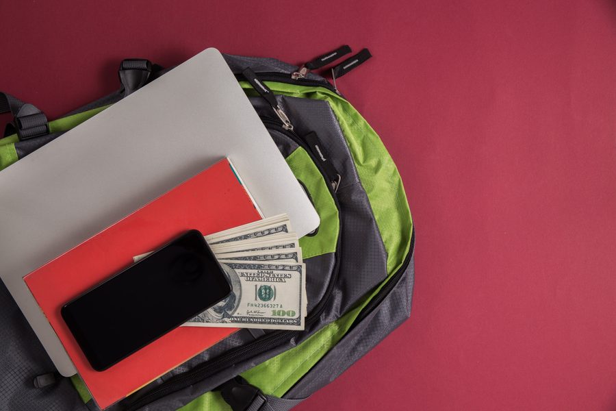 Wallet with hidden pocket and RFID lining