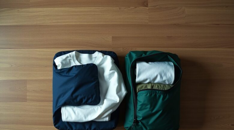 A comparison between packing cubes and compression bags for suitcase organization
