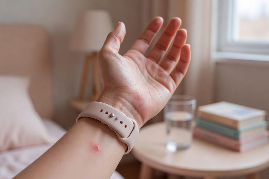 Person wearing an Oura ring during sleep, uninterrupted overnight tracking