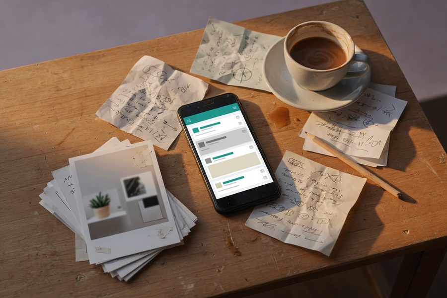 Buffer's minimalist scheduling dashboard on a mobile phone screen