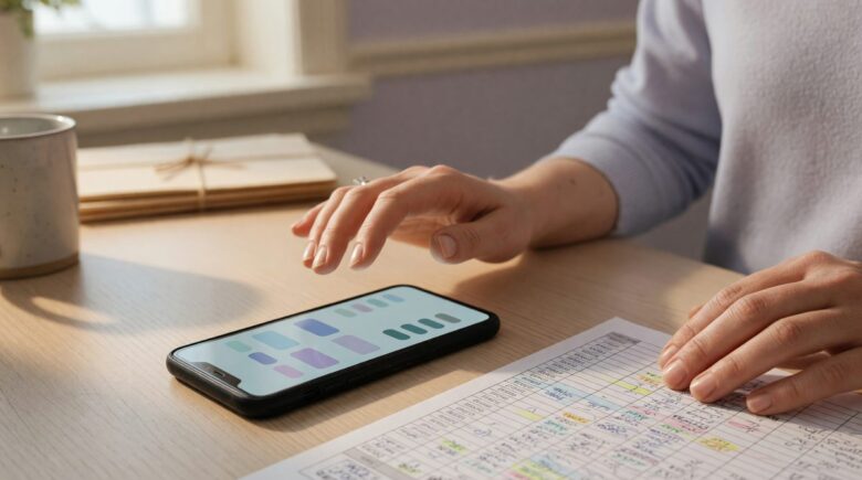 Side-by-side comparison of a time-off tracking app interface and a spreadsheet for PTO management