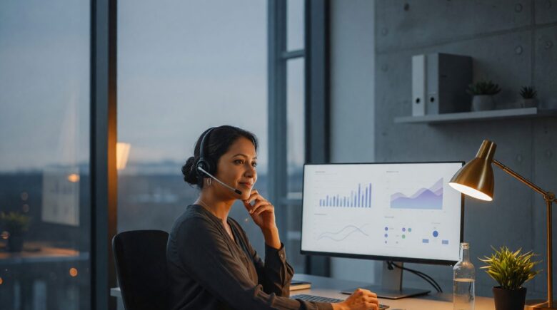Voice AI automation handling a customer service call with speech recognition and natural language processing