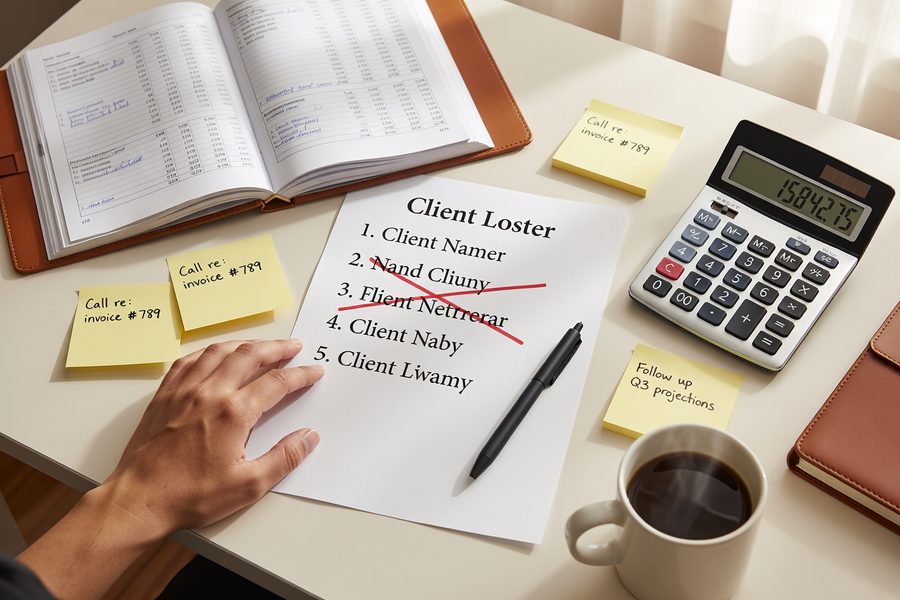 A bookkeeper compares FreshBooks invoice templates on a laptop